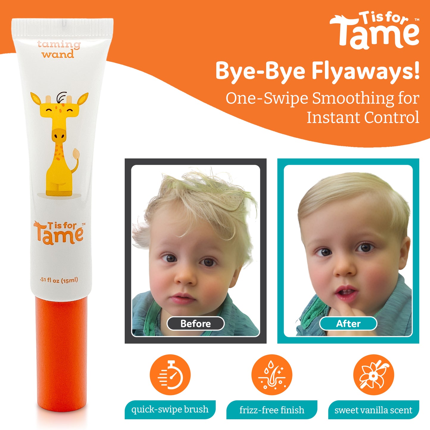 Hair Taming Cream Wand for Frizz, Static, Flyaways & More
