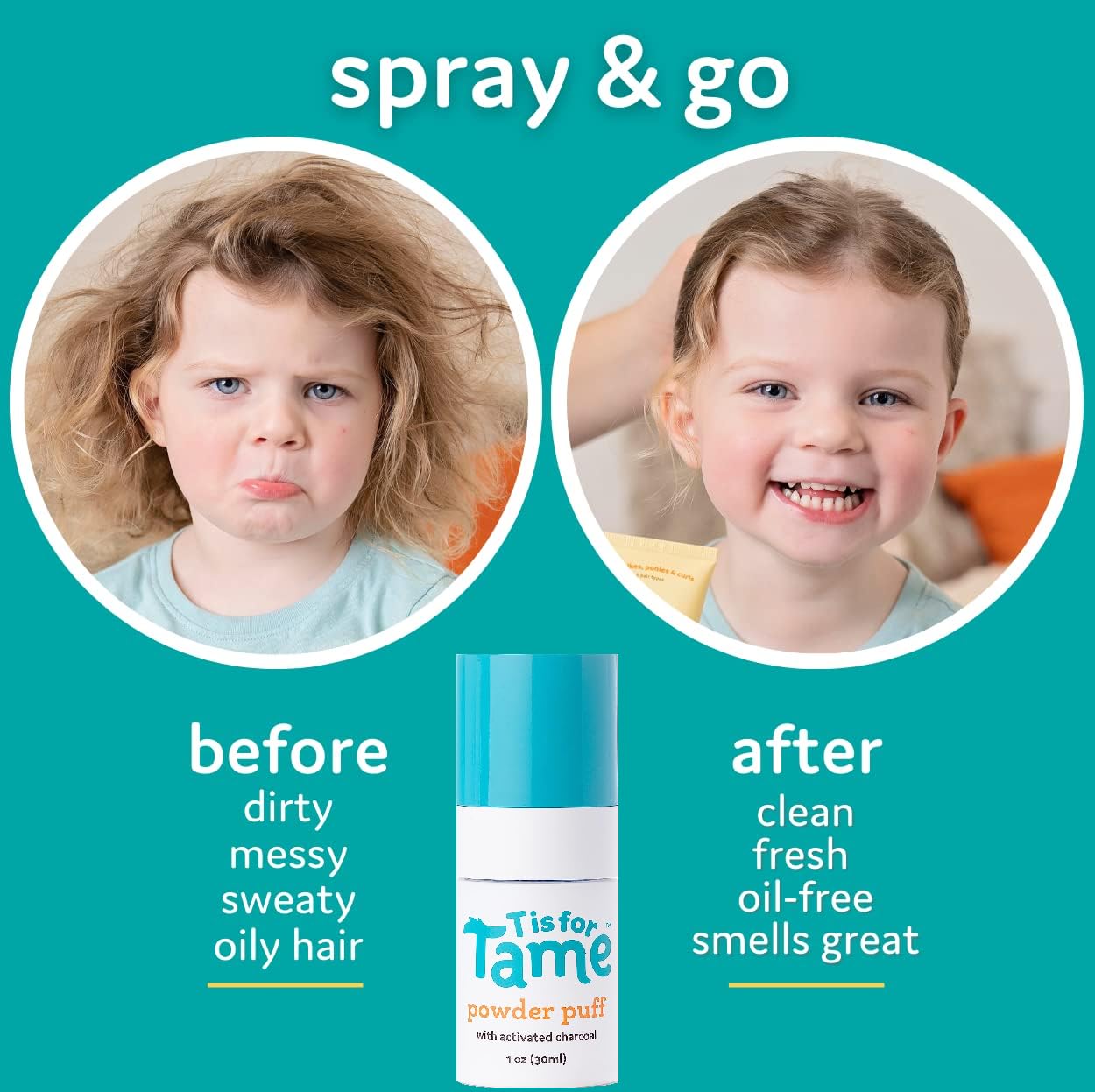 Baby Powder Puff, Natural Ingredients, Talc-Free Spray