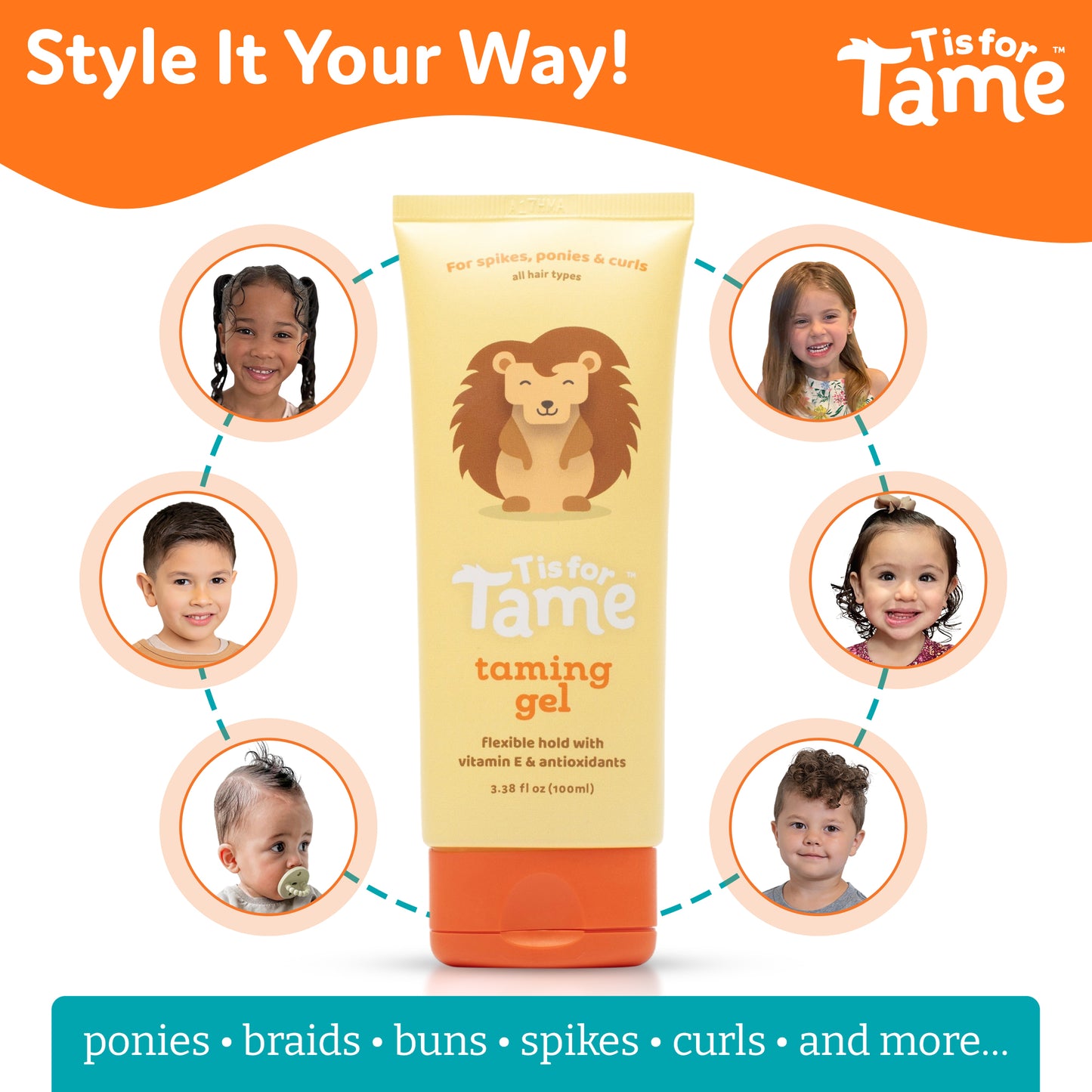 Hair Taming Gel for Soft, Natural Style & Hold