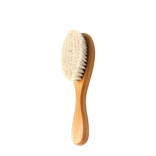 Natural Bristle Hair Brush, Soft Enough For Baby's Delicate Hair and Scalp