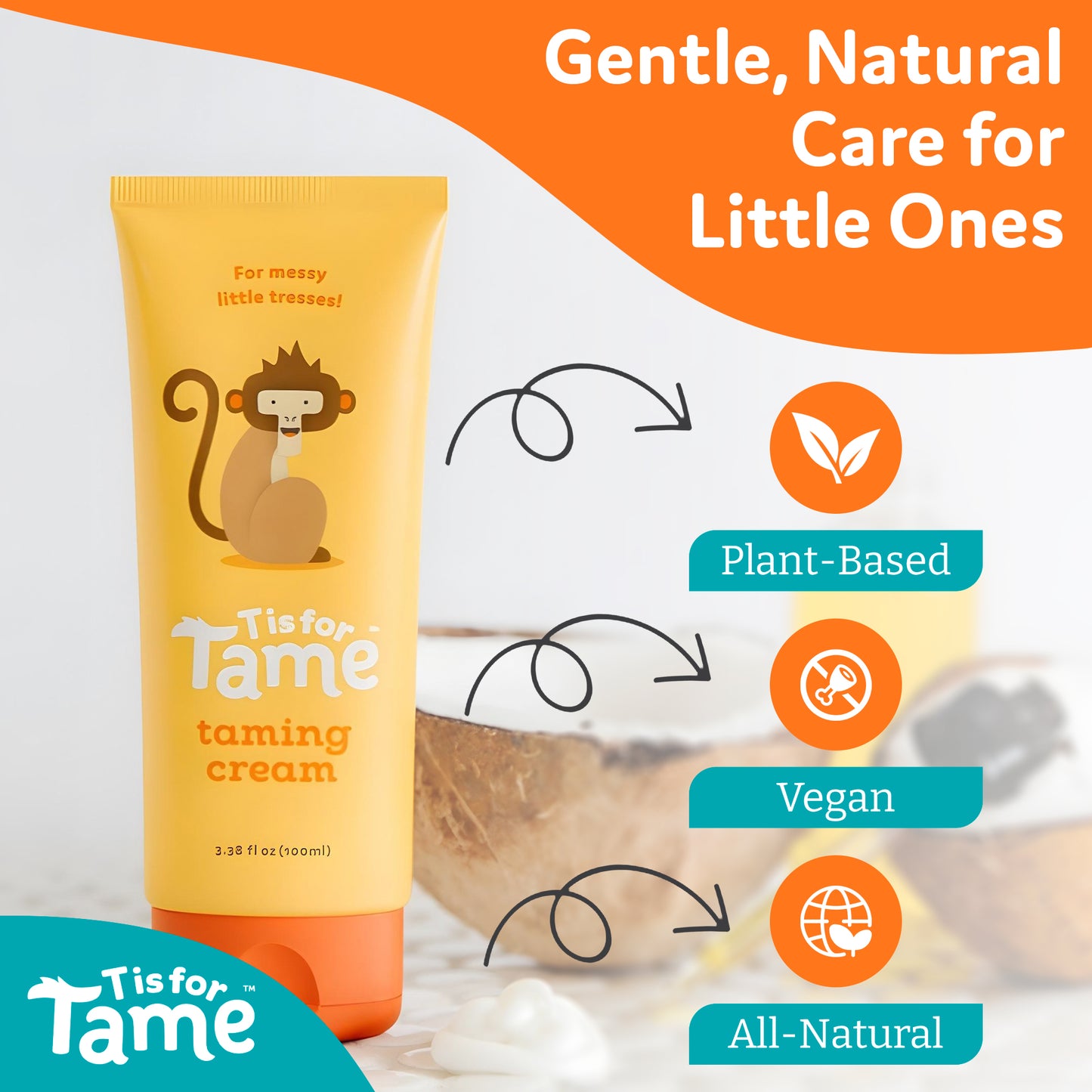 Hair Taming Cream for Frizz, Flyaways and Bed Head