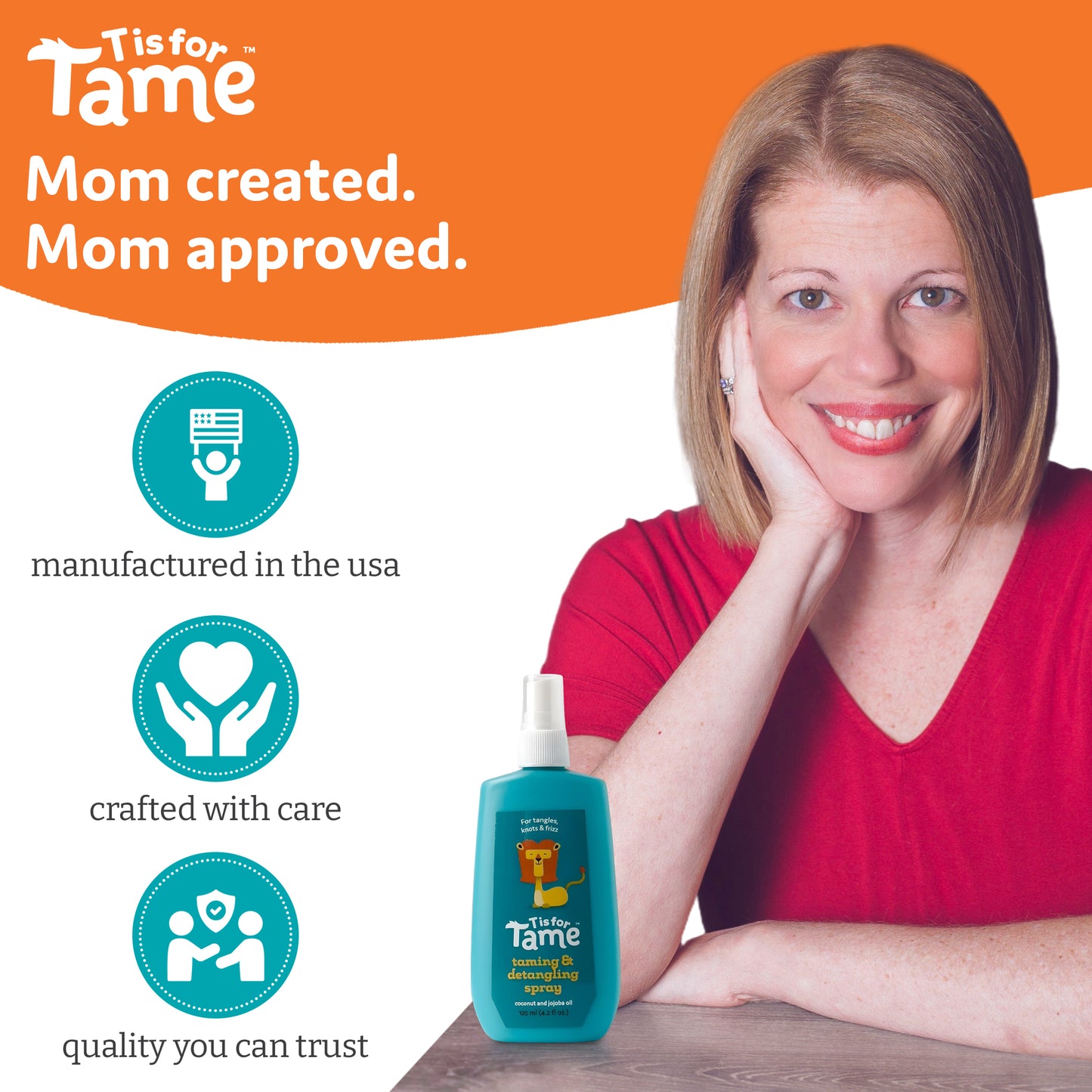 Hair Taming & Detangling Spray for Knots, Frizz and Tangles