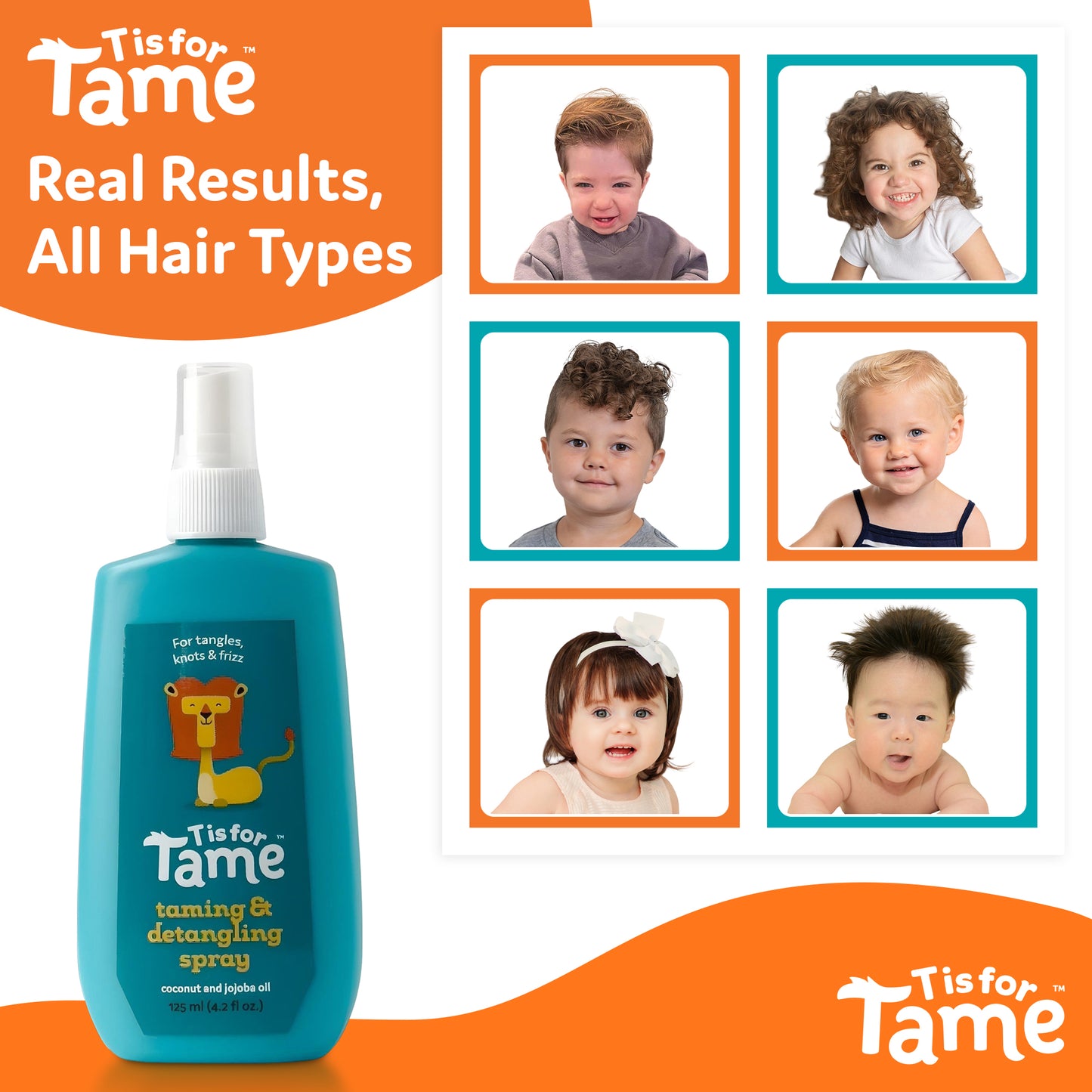 Hair Taming & Detangling Spray for Knots, Frizz and Tangles