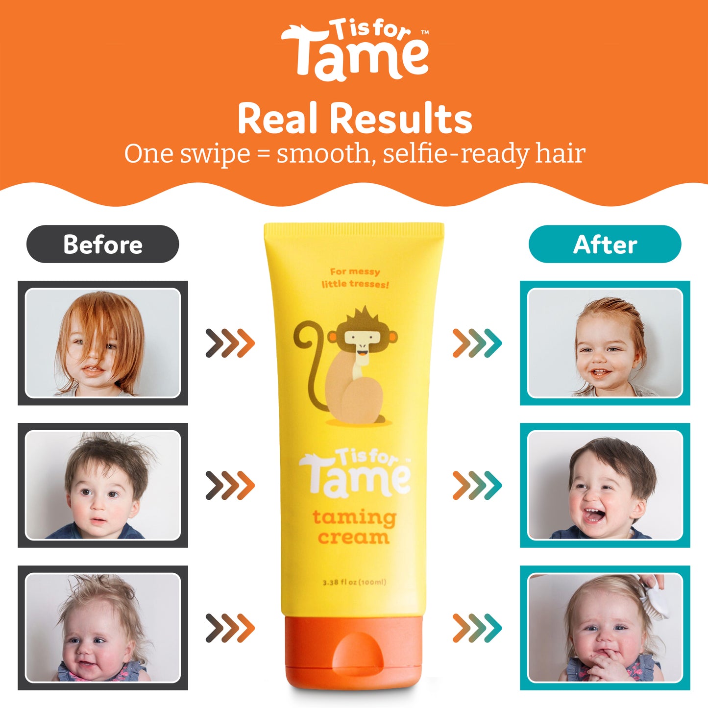 Hair Taming Cream for Frizz, Flyaways and Bed Head