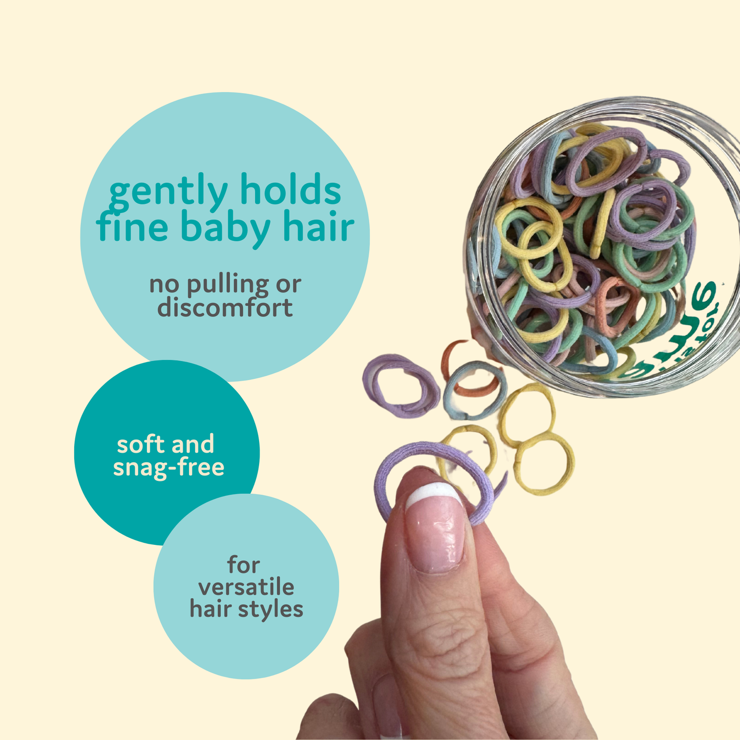 Baby & Toddler Hair Ties, 50ct,
