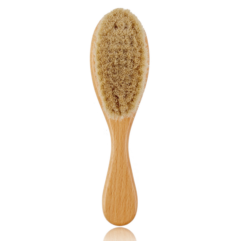Natural Bristle Baby Hair Brush T is for Tame