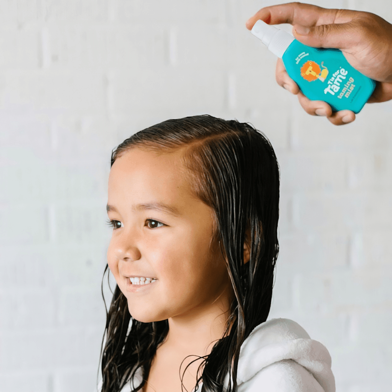 Hair Taming Starter Kit with All Natural Kids Hair Cream, Detangling Spray & Detangling Brush for Frizz, Flyaways & Static