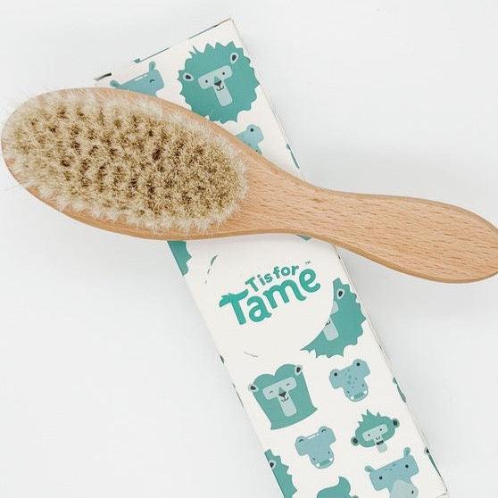 Natural Bristle Baby Hair Brush - T is for Tame