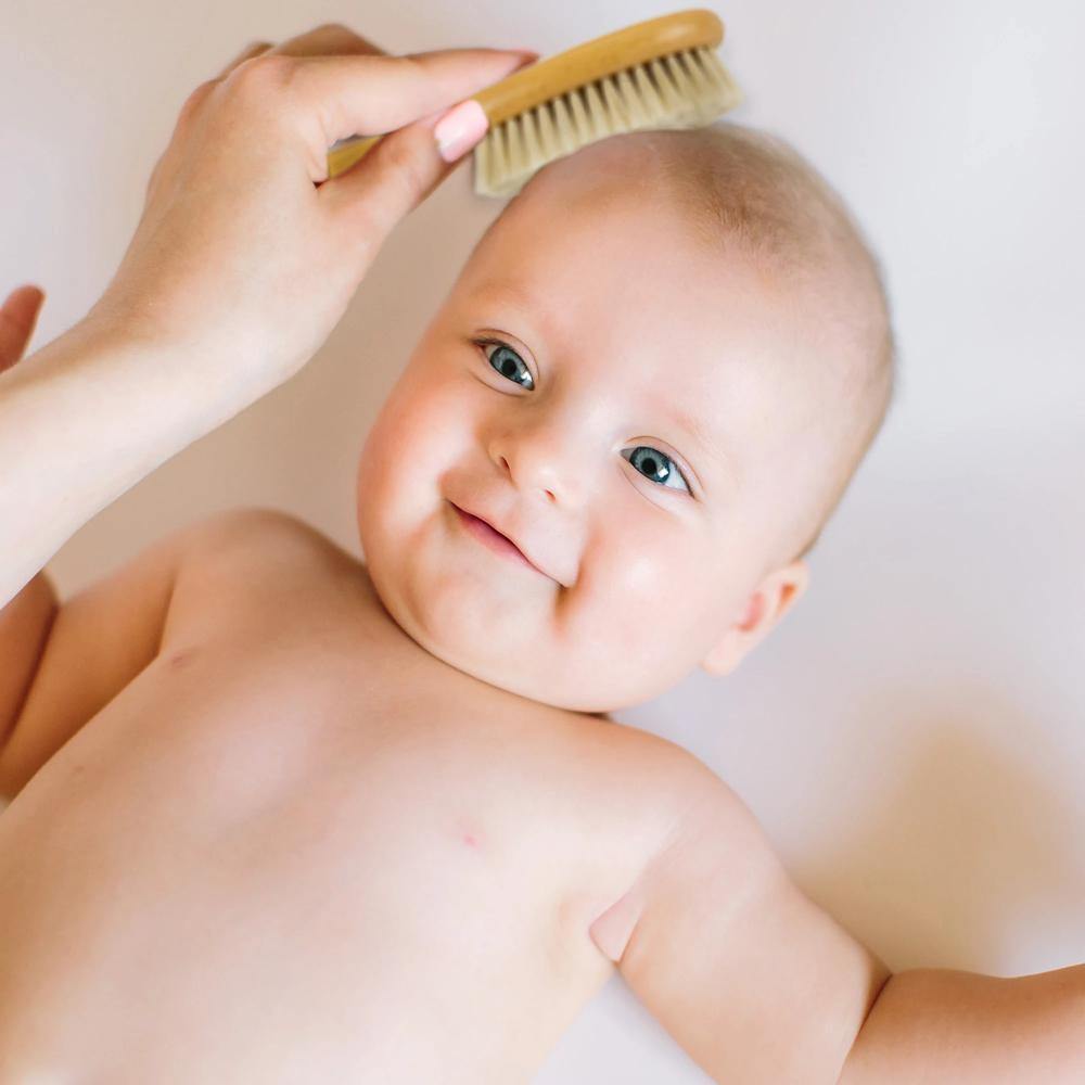 Baby Hair Care Starter Kit With Wood Brush T is for Tame
