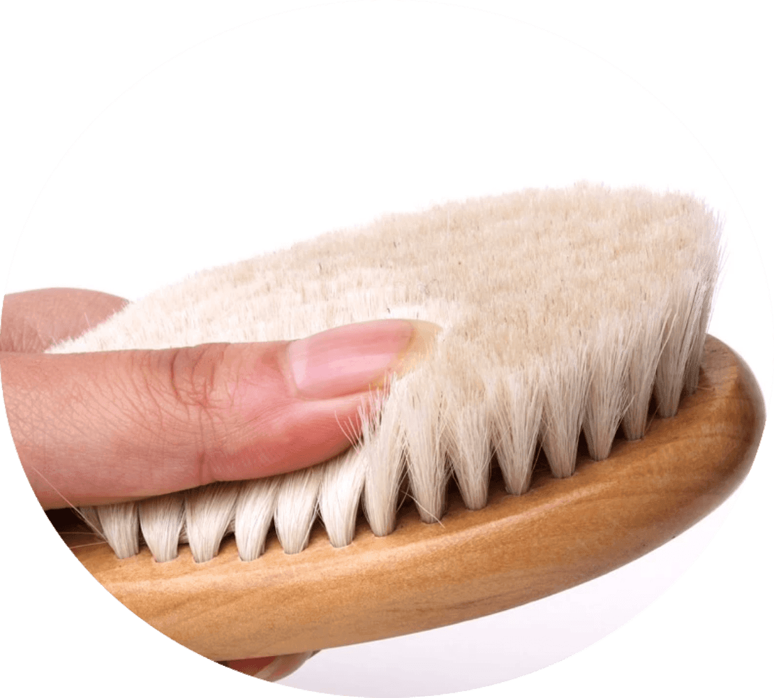 Natural Bristle Baby Hair Brush T is for Tame